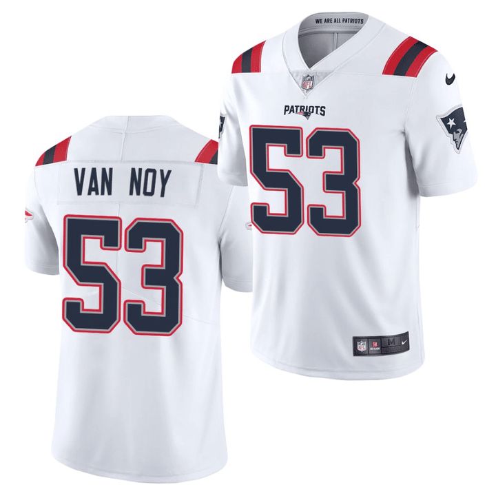 Men New England Patriots #53 Kyle Van Noy Nike White Vapor Limited NFL Jersey